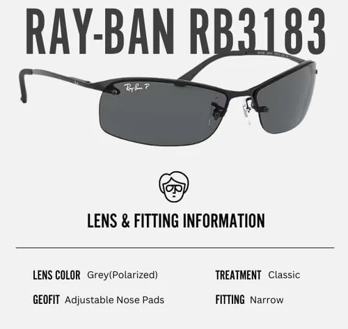 Vista 5 de Ray-Ban RB3183 - Gafas de sol con forma rectangular con kit oficial de gafas