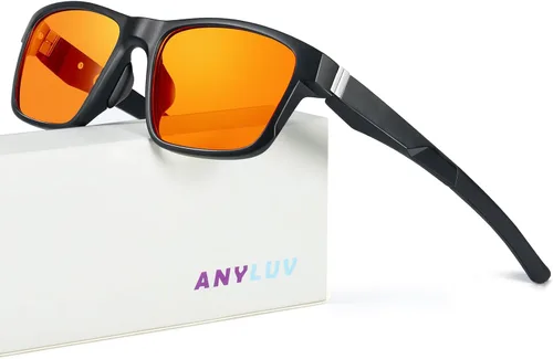 Vista 12 de ANYLUV Blue Light Glasses Men Women Computer Gaming Glasses Anti Eyestrain Lightweight Blue Light Blocking Glasses