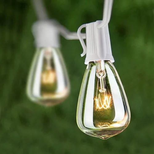 Vista 10 de Abeja Luces de Cadena para Exteriores de 20 Pies con 20 Bombillas Vintage (2 de Repuesto), Luces de Cadena ST40, Resistente al Agua, Certificación