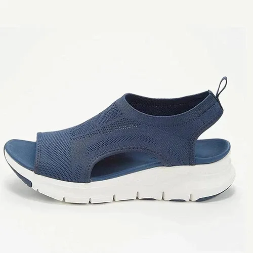 Vista 5 de Sandalias deportivas ortopédicas lavables para verano, cómodas de punto grueso con boca de pez, informales, de malla, suela suave, zapatos casuales
