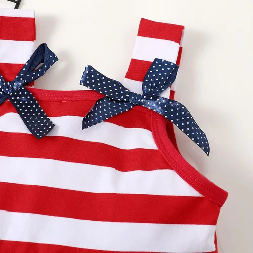 Vista 4 de LYSMuch Toddler Baby Girls 4th of July Outfit Independence Day Dress Kids American Flag Clothes