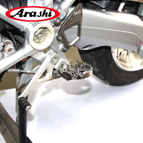 Vista 5 de Arashi Reposapiés delantero para BMW R1200GS / GSA/ADV Adeventure 2013-2018 Accesorios de motocicleta Rider reposapiés Peg Pedal GS 1200 GS Plata