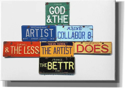 Vista 11 de Epic Graffiti Gide God And Artist" por Gregory Constantine - Lienzo decorativo para pared, 16 x 12 pulgadas