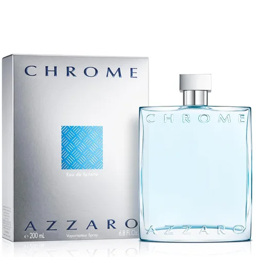 Vista 10 de Azzaro Eau de Toilette cromado, colonia acuática fresca para hombre, fragancia cítrica, amaderada y almizclada, notas frescas de bergamota, uso