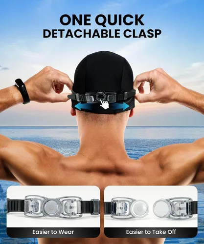 Vista 6 de Paquete de 3 gafas de natación sin fugas, antiniebla, UV, para adultos, hombres, mujeres y jóvenes