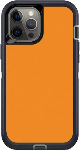 Vista 7 de MightySkins Skin compatible con OtterBox Defender iPhone 12 Pro Max - Azul sólido Funda protectora de vinilo duradera y única Fácil de aplicar