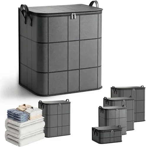 Vista 7 de Foldable Storage Bags with Zipper, Large Capacity Moving Bags，1：Large