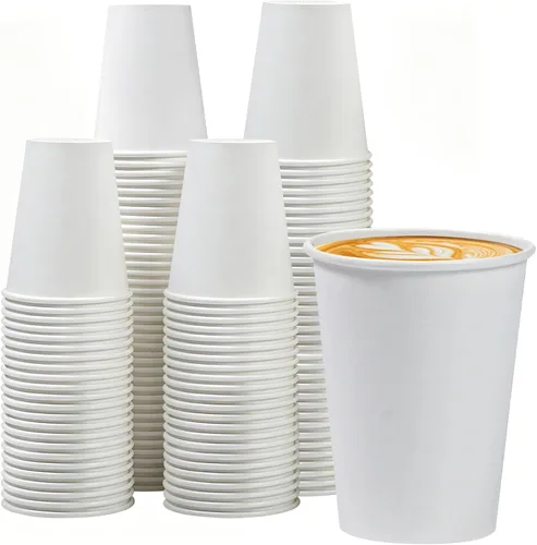 Vista 13 de Lamosi Paquete de 240 tazas de papel de 10 onzas, tazas de café desechables de 10 onzas, tazas para bebidas calientes/frías para agua, jugo o té
