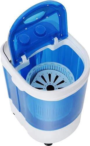 Vista 5 de Mini Lavadora Portátil, Pequeña Lavadora Compacta de 4.4 libras de Capacidad con Cesta de Ciclo de Centrifugado y Manguera de Drenaje Lavadora