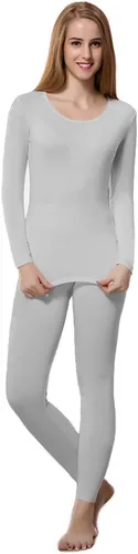 Vista 8 de Women's Thermal Underwear Base Layer with Fleece Lined Winter Cold Weather Negro