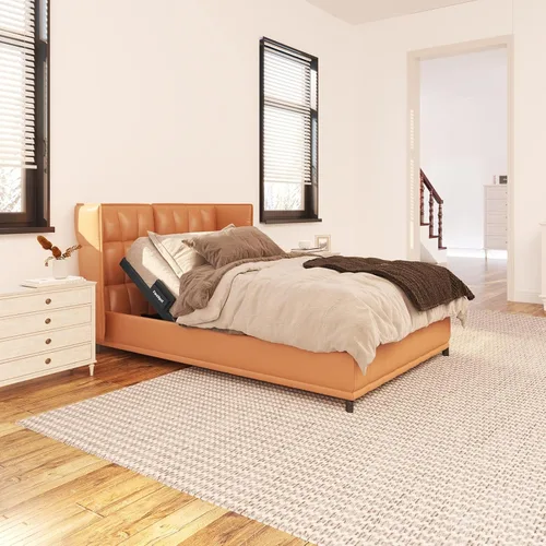 Vista 13 de FLEXISPOT Base de cama ajustable S6 Twin XL+colchón de espuma viscoelástica de gel refrescante de 10 pulgadas, montaje rápido, masaje, espacio