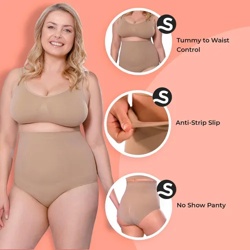 Vista 4 de Shapermint Body Shaper - Panty con control de abdomen - Faja moldeadora para mujer