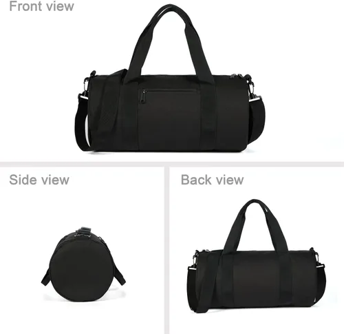 Vista 5 de Pequeña bolsa de gimnasio para mujeres y hombres, bolsa de deporte de fitness, bolsa de entrenamiento ajustable, correa de hombro desmontable