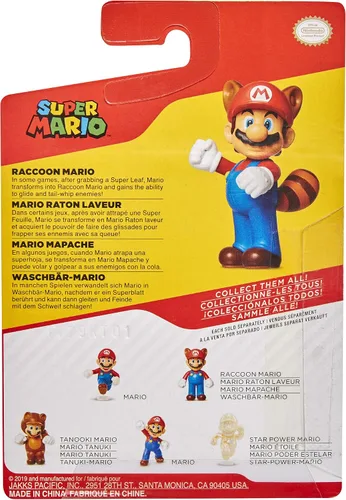 Vista 7 de Super Mario Racoon Mario Figura de acción coleccionable de 2.5