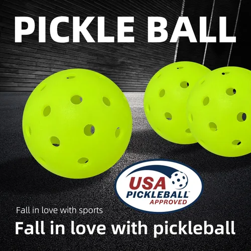 Vista 6 de Pickleball Balls Crack-Resistant 40 Holes Outdoor & Indoor Pickle Balls High Bounce, Perfectly Balanced Pickle Ball for Tournament Play