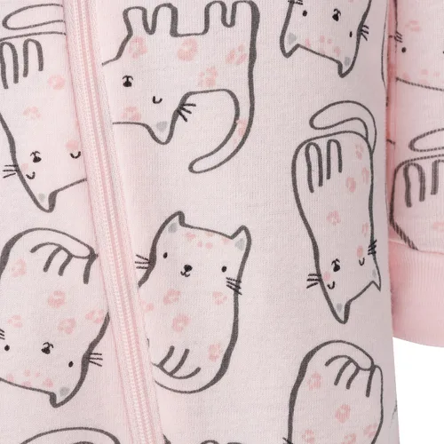 Vista 3 de Gerber Pijama con pies para bebé niña, paquete de 2