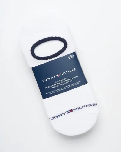 Vista 3 de Tommy Hilfiger Calcetines invisibles para hombre - Paquete de 6 mezcla de algodón elásticos suaves acolchados casuales atléticos deportivos forros
