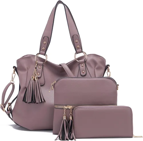 Vista 7 de Juego de carteras y carteras para mujer, bolso grande con cartera, 3