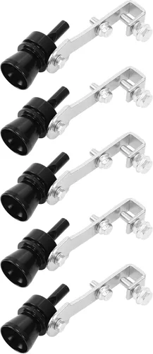 Vista 13 de X AUTOHAUX Silenciador de escape de sonido turbo universal de aleación de aluminio tamaño S, silbato para coche, tono dorado, 5 uds