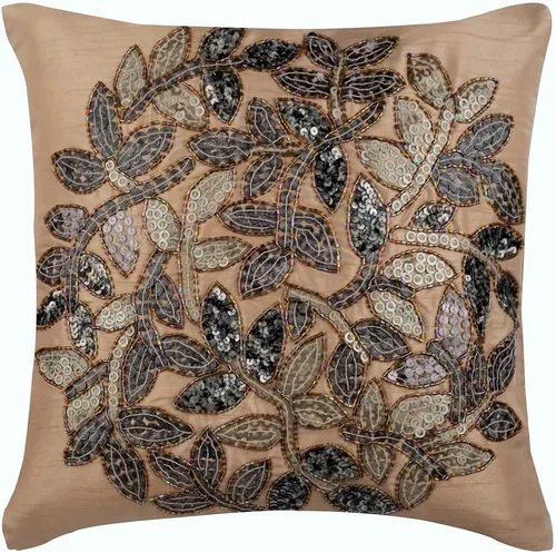 Vista 33 de HomeCentric Funda de almohada geométrica beige, 12 x 12 pulgadas, cuadrado de lino y algodón, círculos contemporáneos de Pascua, círculo de la vida