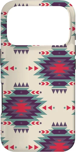 Vista 30 de Funda única con diseño azteca navajo rojo turquesa occidental para iPhone 17