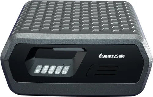 Vista 2 de SentrySafe Caja de seguridad ignífuga e impermeable con cerradura de teclado digital, caja de seguridad para documentos y joyas, 0.36 pies cúbicos