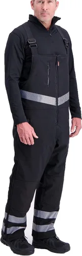 Vista 6 de RefrigiWear Overol con peto de visibilidad mejorada Softshell con aislamiento resistente al agua con cinta plateada reflectante