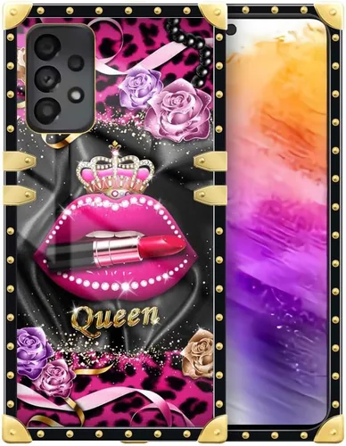 Vista 123 de Funda compatible con Samsung Galaxy A03S 4G, TPU suave de lujo y parte trasera de policarbonato duro para niñas y mujeres, funda protectora a prueba