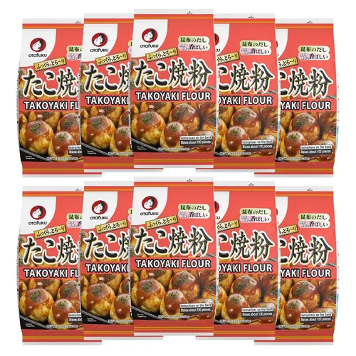 Vista 10 de Otafuku Harina Takoyaki para bolas de pulpo Takoyaki japonesas, 16 onzas (1 libra)