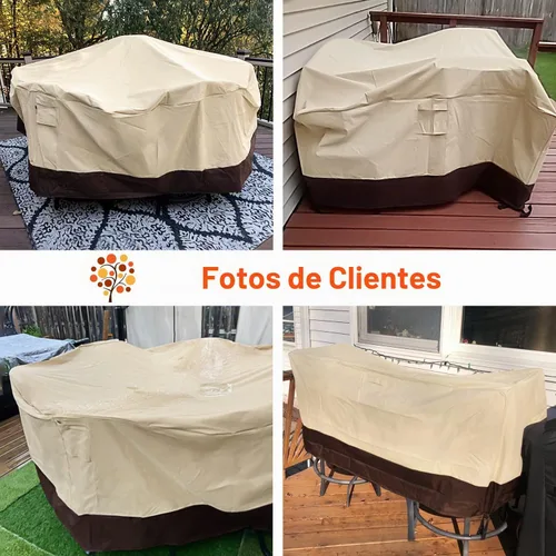Vista 2 de Arcedo Funda para patio bistró, funda impermeable para muebles de exterior, funda resistente para mesa y sillas de bar, 80 pulgadas de largo x 32