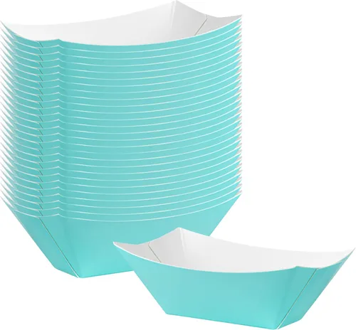 Vista 33 de Restaurantware -Bio Tek - Bandejas de alimentos de 2 onzas, 400 bandejas de papel desechables para alimentos, resistentes, a prueba de grasa, botes