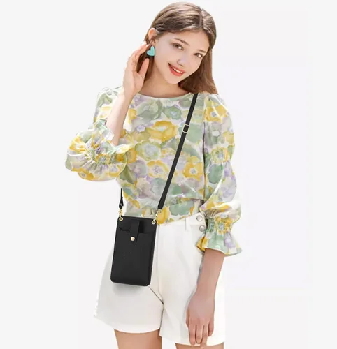 Vista 6 de FALAN MULE Bolso cruzado pequeño para teléfono celular para mujer, cartera de piel sintética
