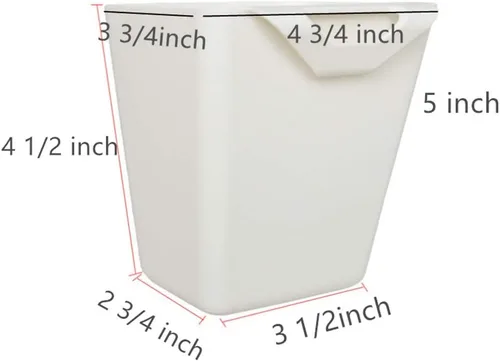 Vista 2 de Rikyo Paquete de 4 portavasos colgantes, cesta de almacenamiento de carrito, accesorios para carrito rodante, 4.75 x 4 pulgadas, contenedores