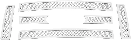 Vista 2 de APS Rejilla de malla cromada de acero inoxidable premium compatible con Ford F-150 2009-2012 Lariat King Ranch Main Upper N19-T88767F