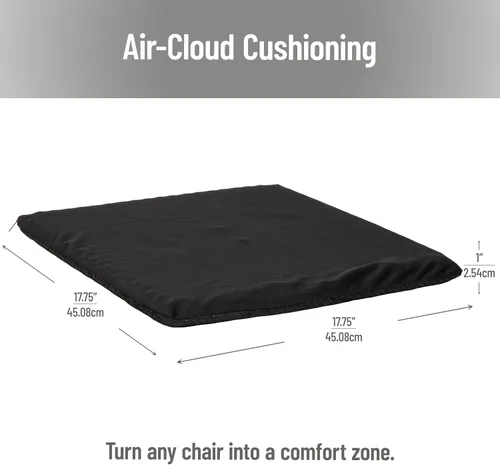 Vista 3 de Mind Reader Cojín de asiento con núcleo de gel, alivio de presión ergonómico para coxis, cadera, coxis y dolor de ciática, oficina, automóvil, silla