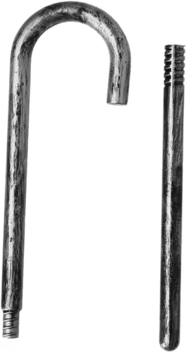Vista 3 de Freebily Disfraz retro de Halloween Prop Cane Character Play Silver a