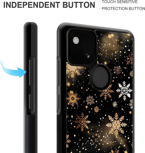 Vista 571 de Compatible con Google Pixel 4A 5G Mobile Case Creative Acrylic Panel trasero Silicona Protección Grip especialmente diseñado para Google Pixel 4A 5G