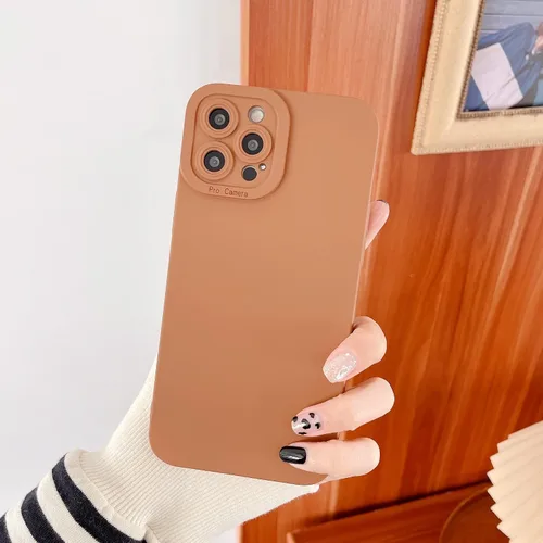 Vista 6 de DEFBSC Compatible con iPhone 12 Pro, funda de silicona líquida, funda protectora para cámara, protección de cuerpo completo de goma de gel, cubierta