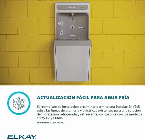 Vista 9 de Elkay LZ8WSSSMC ezH2O Estación de llenado superficial refrigerada de la botella del soporte filtrado 8GPH acero inoxidable