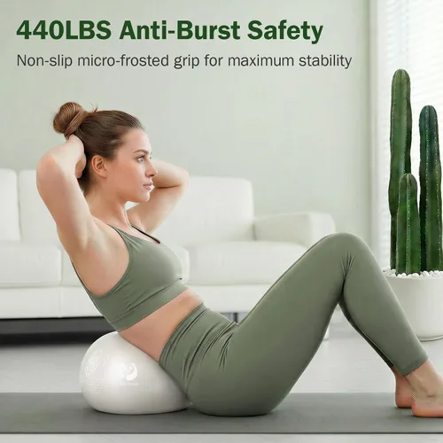 Vista 22 de Slim Panda Pilates Ball, 9 Inch Small Exercise Ball, Anti Burst Mini Yoga Ball for Stability, Workout, Barre, Core Strength, Physical Therapy