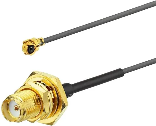 Vista 2 de Superbat Cable coaxial Mini PCI a SMA hembra de baja pérdida de 2 pulgadas para enrutadores inalámbricos, mini tarjetas PCI, extensión de red