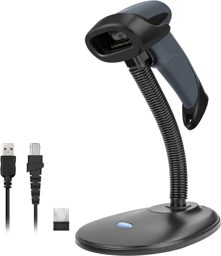 Vista 11 de NETUM Escáner de código de barras USB láser, escáner de código de barras 1D manual con cable para lectura de UPC EAN, pistola para venta al por