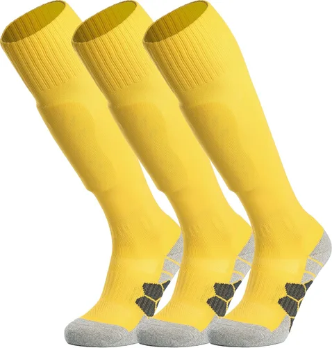 Vista 26 de APTESOL - Calcetas de fútbol hasta la rodilla (paquetes de 1/3/5) Calcetas acojinadas para niños, jóvenes, adultos, para equipos deportivos OTC
