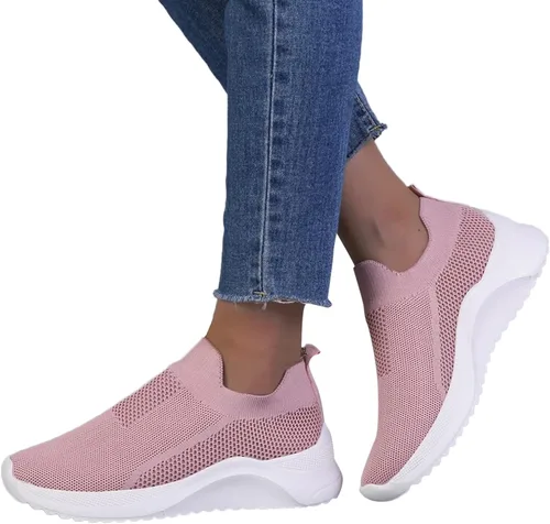 Vista 3 de Zapatos deportivos transpirables para mujer, zapatos deportivos casuales de malla para correr