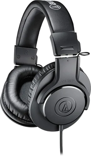 Vista 2 de Audio-Technica ATH-M20x Audífonos profesionales de estudio, color negro