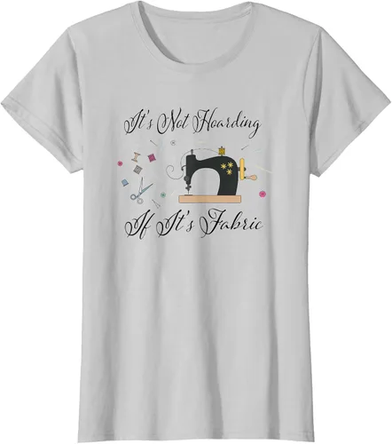 Vista 27 de It's Not Hoarding If Its - Camiseta de costura para acolchado, Blanco, S