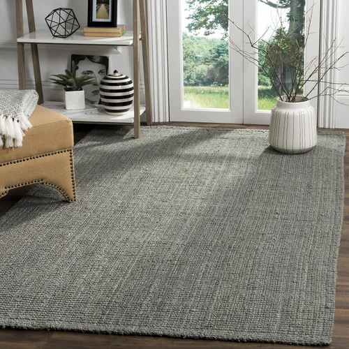 Vista 14 de SAFAVIEH Colección de fibra natural - Alfombra decorativa de yute, 2 x 3 pies, color gris, hecha a mano, ideal para áreas de alto tráfico