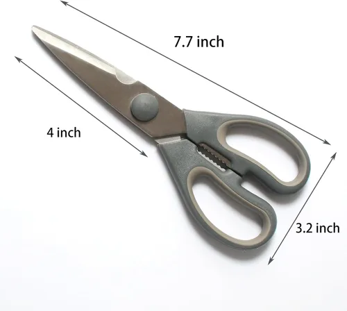 Vista 2 de Tijeras de cocina de alta resistencia, aptas para lavavajillas, tijeras de cocina multiusos, tijeras de cocina para cortar carne, verduras y pescados
