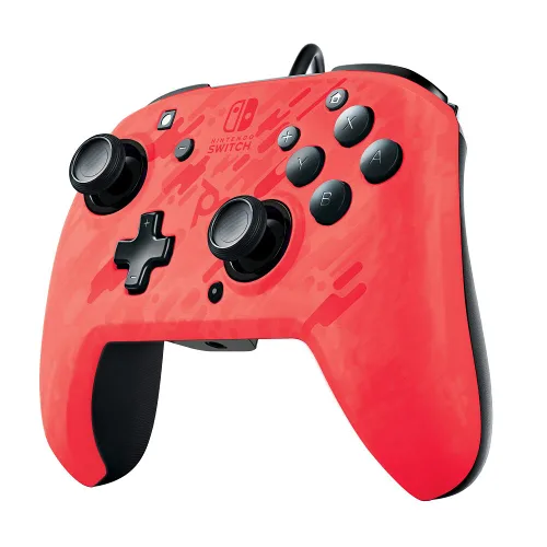 Vista 2 de PDP Gaming Faceoff Deluxe+ Wired Switch Pro Controller - Officially Licensed by Nintendo - Customizable gamepad buttons, sticks, triggers, and