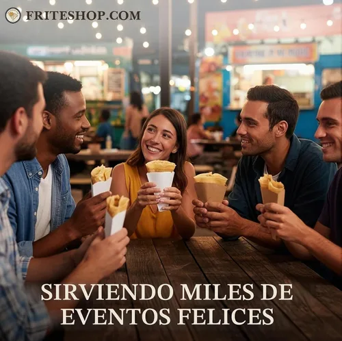 Vista 8 de Friteshop Eco Brown - Envolturas de crepé japonesas, conos desechables seguros para alimentos para crepes, postres, recipientes de papel resistentes